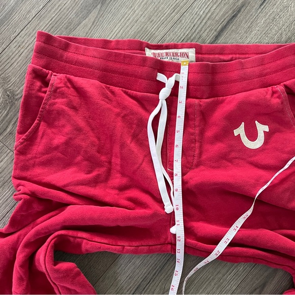 True Religion Mens Red Jogger Sweat Pants Size Large - Picture 5 of 7